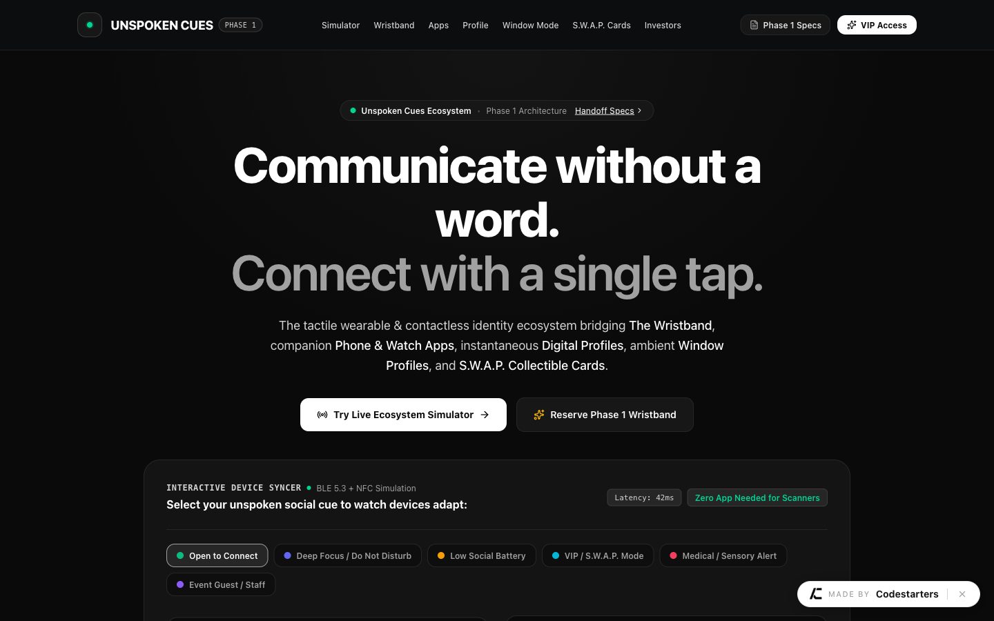 Unspoken Cues website